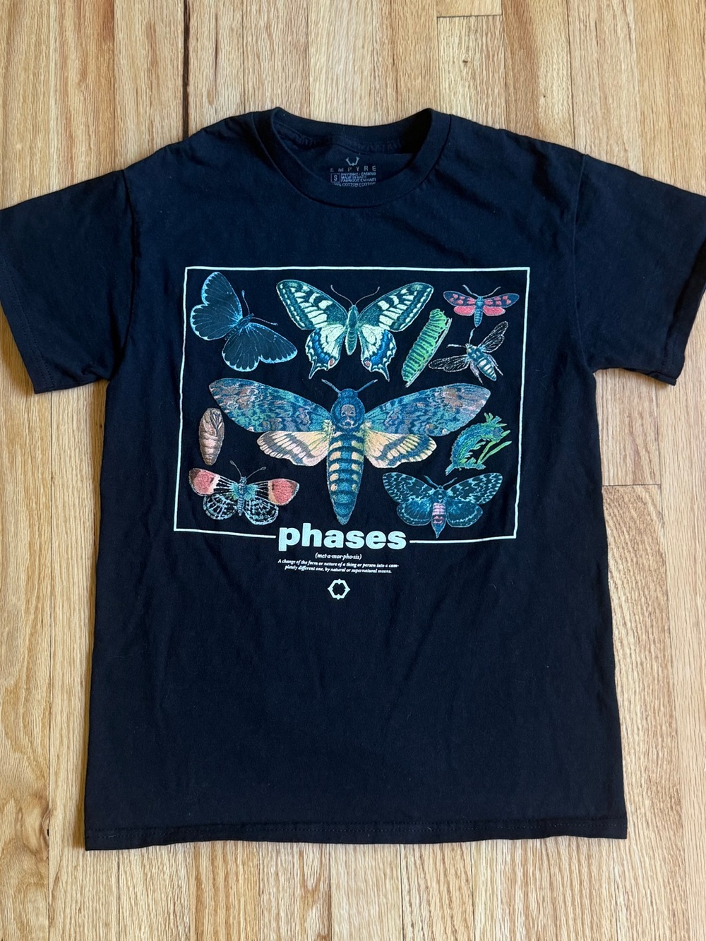 Empire Black Graphic Phases Butterfly Tee
